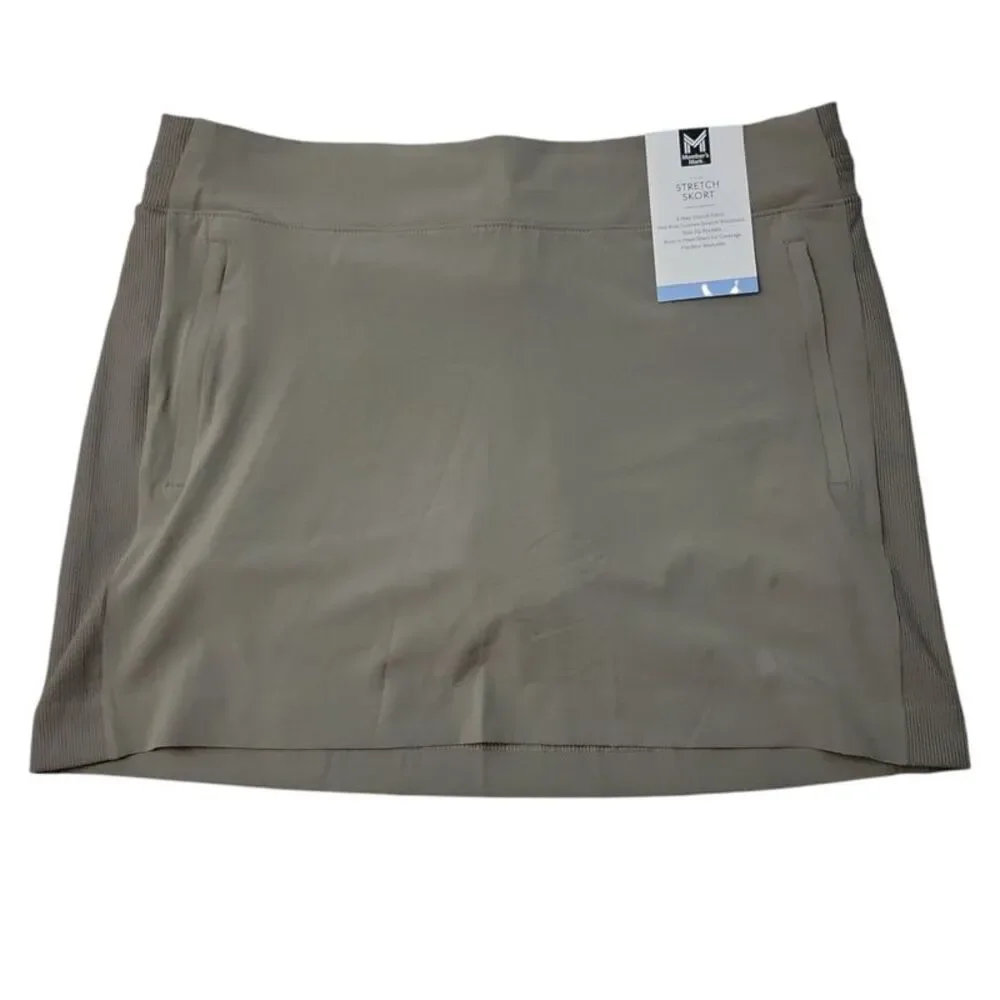 Stretch Skort in Taupe - Women's Active Skirt - Picture 1 of 3